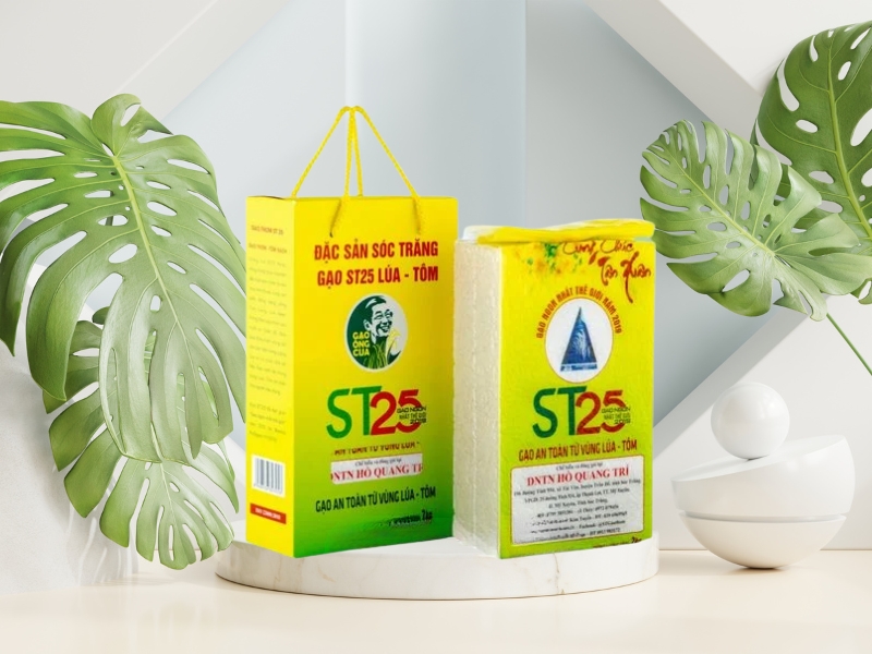 Gạo Ông Cua ST25 Lúa - Tôm (hộp 2kg)