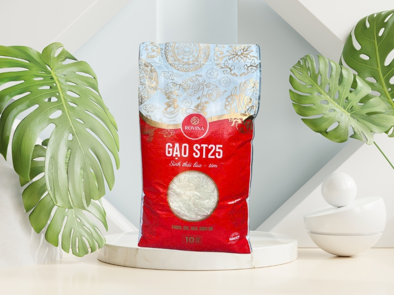 Gạo ST25 sinh thái lúa tôm túi 10kg